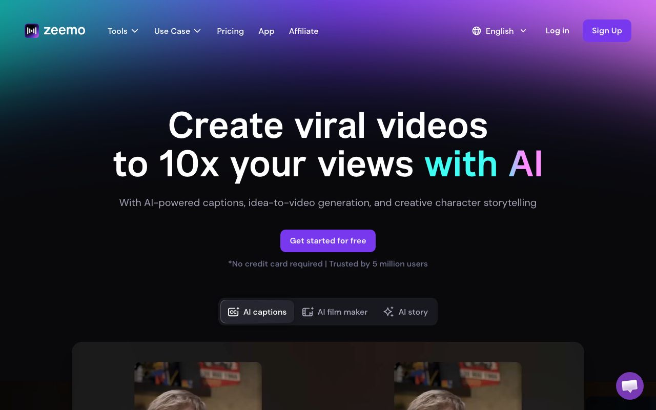 zeemo.ai — zrzut ekranu interfejsu
