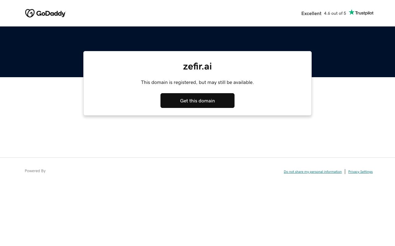 Zefir.ai — zrzut ekranu interfejsu